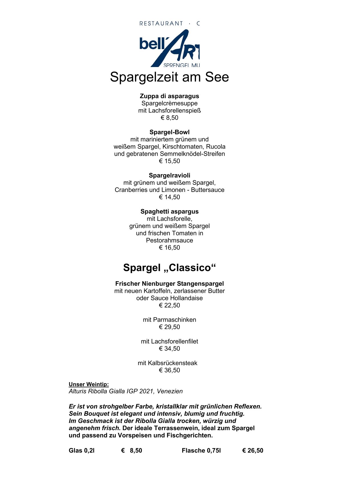 bell´ARTE im Sprengel Museum - Cafe und italienisches Restaurant in Hannover am Maschsee